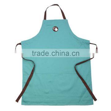 Apron Factory Adjustable Pure Color Cotton Bib Kitchen Cooking Apron Custom Logo