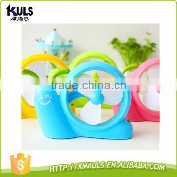 220v Usb Battery Snail Small Fan Lovely Mini Plastic Fan photo-3