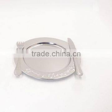 China Supply 32/36/40cm Stainless Steel Charger Plate for Wedding photo-2