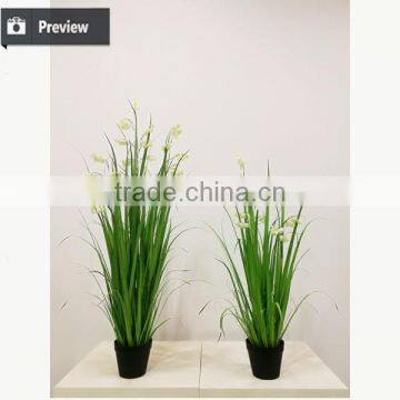92 / 125 / 150 cm Artificial Grass Synthetic Potted Onion Grass With Jingle Flowers Fake Grass Pots Plant photo-5