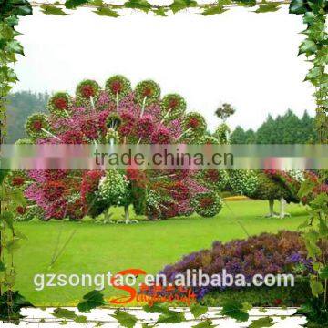 guangzhou professional factory,artificial indoor outdoor boxwood peafowl topiary