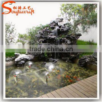 Latest Design Fiberglass Rock Waterfall Artificial Rock Waterfall for Garden and Home Decor Made in China photo-5