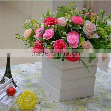 12pcs open rose stye flower,artificial silk flower bouquet