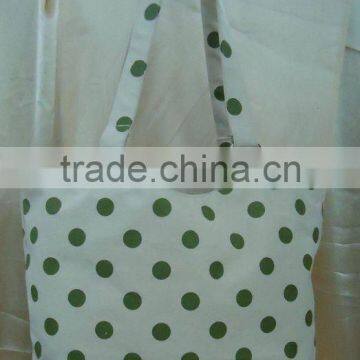 Cotton tote bag with dot print