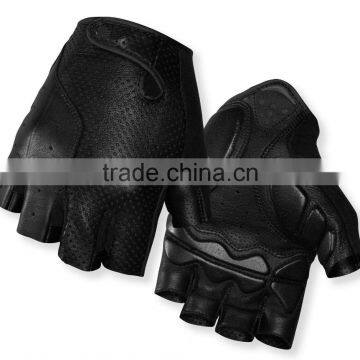 Vented leather cycling gloves