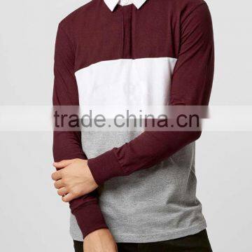 2016 Hot Selling Top Quality Triple Panel Rugby Polo Shirts for Men Casual Cheap Polo Shirts Wholesale photo-6