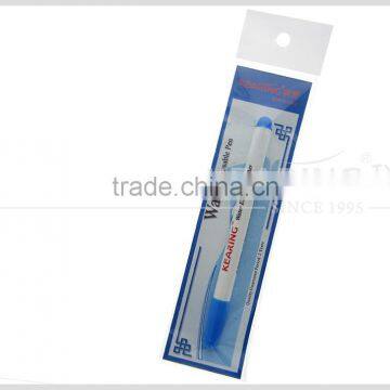 Kearing brand non toxic blue ink 0.5mm thinner tip Water erasable pen with conform to ASTM and EN71 #WB05