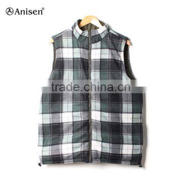 alibaba china wholesale flannel reversible warm custom men vest