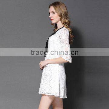 Maxnegio New Product Wholesale Girls Cute Slim White Lace Dress photo-5