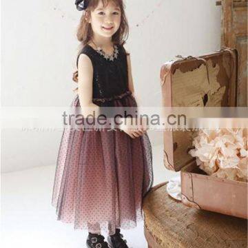 MGOO Elegant High Quality Black Little Girl Sequin Evening Dress Infant Party Dress Dot Tutu Gowns 5058 photo-2