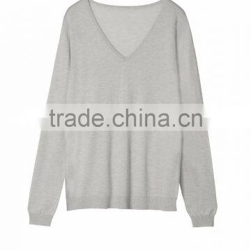 V Neck Russisa Knitting Sweaters Middle Line Knitwear Pattern Oem Service Factory Price photo-3
