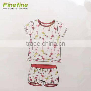 2 Pieces Cotton Newborn Printed Baby Clothing Set