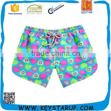 Polyester Peach Skin Custom Lady Beach Digital Printed Shorts