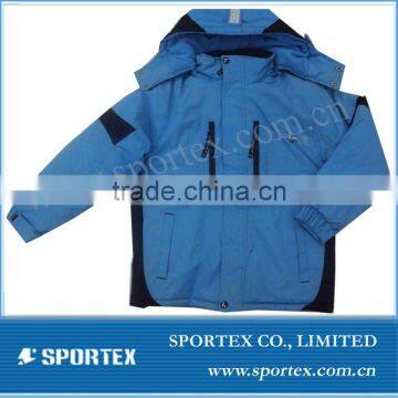 bule windproof jacket with sporty design