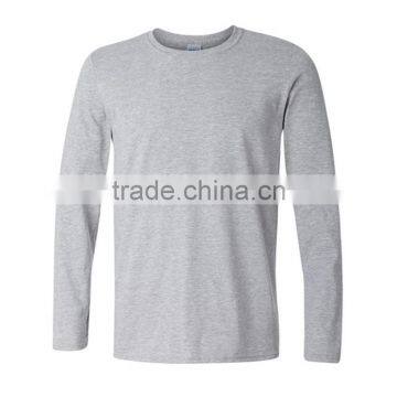 China Factory Direct Wholesale Plain Blank Long Sleeves Mens T-Shirt For Printing photo-3