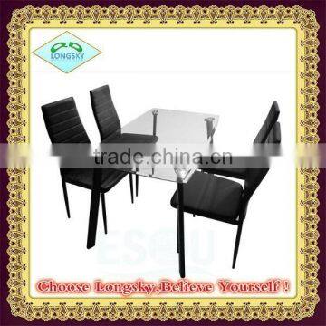 High Quality Modern Luxury Glass Dining Table and Dining Chair photo-1