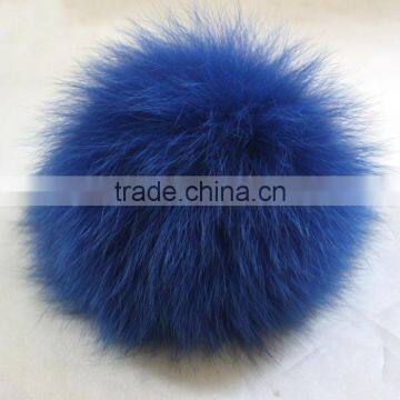 Myfur Royal Blue Genuine Dyed Fox Fur Bobble Wholesale Real Fur Accessory photo-2