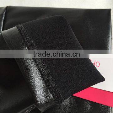 EY0040L Women Winter Warm Sexy Fleece Fit Glossy PU Leather Leggings Tight Pants photo-6
