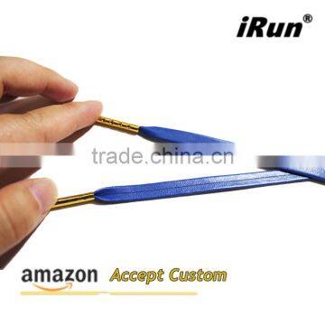 Faux Goatskin Sheepskin Leather Gold Shoelaces With Gold Metal Aglet for Air Jordan Sneakers - Amazon Supplier - Black/White/Red photo-3