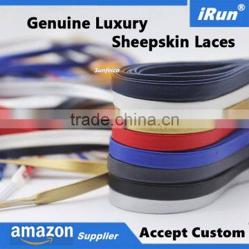 Customized Italian Sheepskin Leather Shoelaces Factory - 2017 French Leather Laces Manufacturer - amzon/eBay Supplier