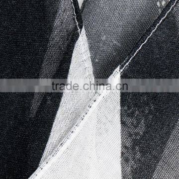 2017 Best Polyester & Cotton Women Long Cardigan Mid-long Style Printed Abstract Pattern White and Black photo-2