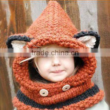 Children's Winter Crochet Hat with Scarf