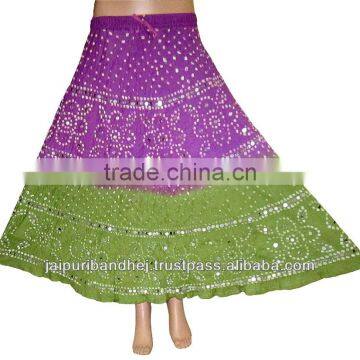 Jaipuri Bandhej Long Cotton Skirt