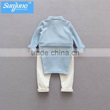 High Quality Unisex Pre-shrunk no Pocket Casual Crew Neck Children Pullover Set photo-3