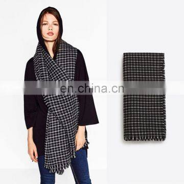 Ladies And American Street Fashion Classic Warm Lengthened Plaid Scarf