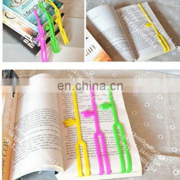 customize color finger silicone bookmark for school supplies