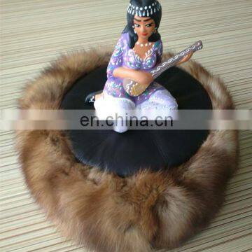 Musquash Round Fur Hat Flatcap With Russian Style photo-4