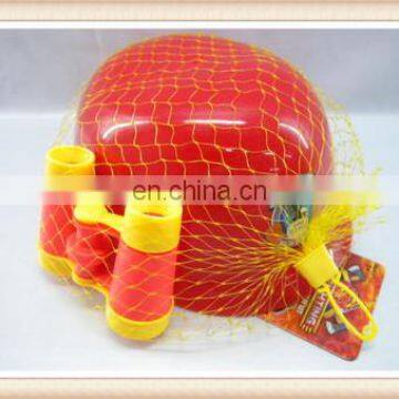 plastic fireman hat toy helmet with telescope