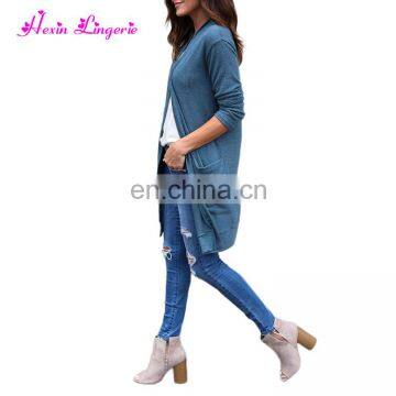 New Style Knit Open Front Cardigan Sweaters Long Coat Women Cardigan Ladies photo-5