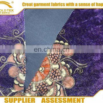 2016 New Products On China Market Printed Ks Velvet For Garments