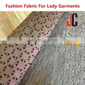 K12574 Shaoxing JC Textile Wholesale Knit P/D Suede Punch Fabric photo-5
