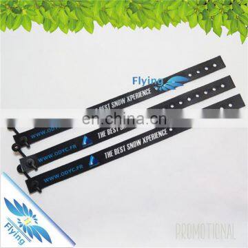 Party Cheap Double Side Printed Price Custom Logo Text Fabric Wristbands photo-3