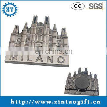 Plating antique silver magnetic name badge made in china