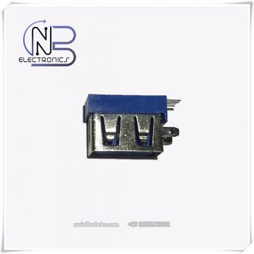 Straight Solder Type USB A Female Plug Jack Connector