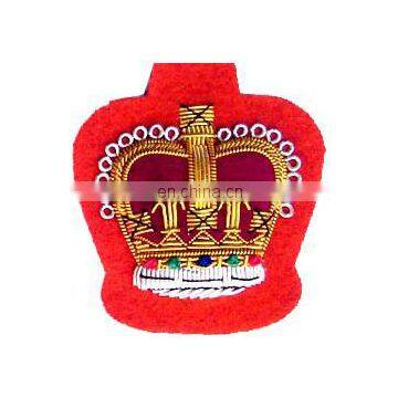 New Style Gold Bullion Wire Embroidery Badge