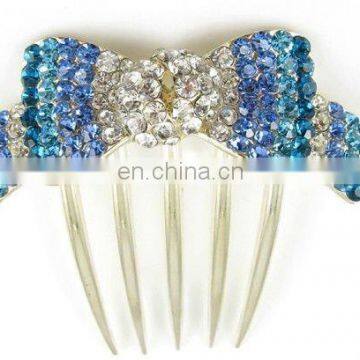 2013 newest fashion alloy rhinestone hair comb fork