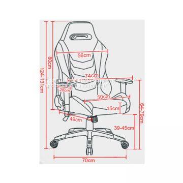 ZX-6606Z Large Size Racing Style Leather Gaming Chair Ergonomic Swivel Computer photo-3