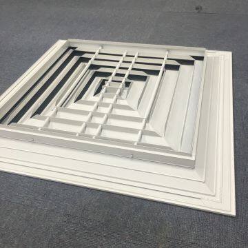 HVAC Air Terminals Ceiling Square Ventilation 4 Way Diffuser photo-3