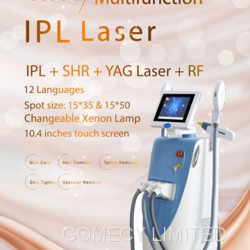 CE approved fast hair removal OPT shr laser/shr e light/shr ipl skin rejuvenation machine acne treatment pigment removal