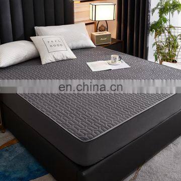 Microfiber 100% Polyester Waterproof Mattress Protector Multi Solid Color Quilted Style photo-3