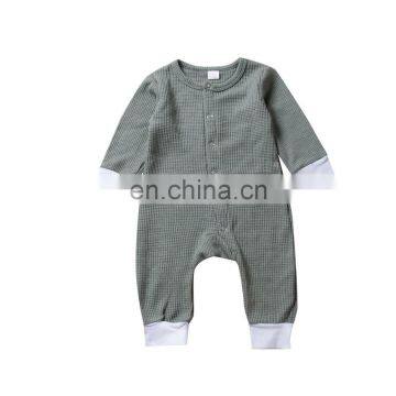 solid color unisex baby rompers ribbing cotton infant baby jumpsuit rompers