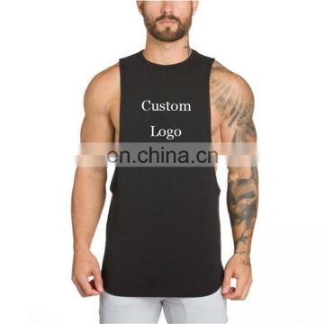 Custom Print Embroidery Men 100% Cotton Fitness Custom Print Plain Gym Tank Top