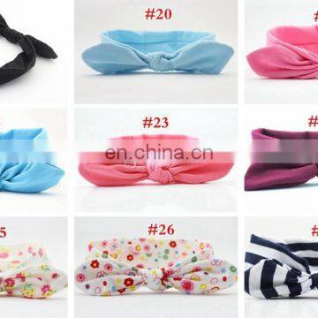 Bohemian Mermaid Cotton Girl Baby Bow Headband Wave Point Turban Twist Head Wrap Twisted Knot Soft Newborn Baby Headband