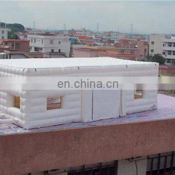 Outdoor Huge White Square Inflatable Movable Building With Lights for Parties and Events