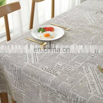 Table Cloth Wholesale English Newspaper Pattern Cotton Linen Table Cloth photo-3