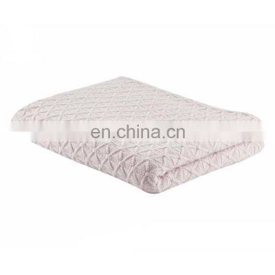 Pure Cable Knitted Cashmere Luxe Baby Blanket